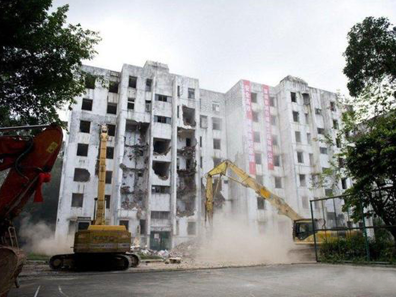 使用海沙的建筑物，墻體受損嚴(yán)重